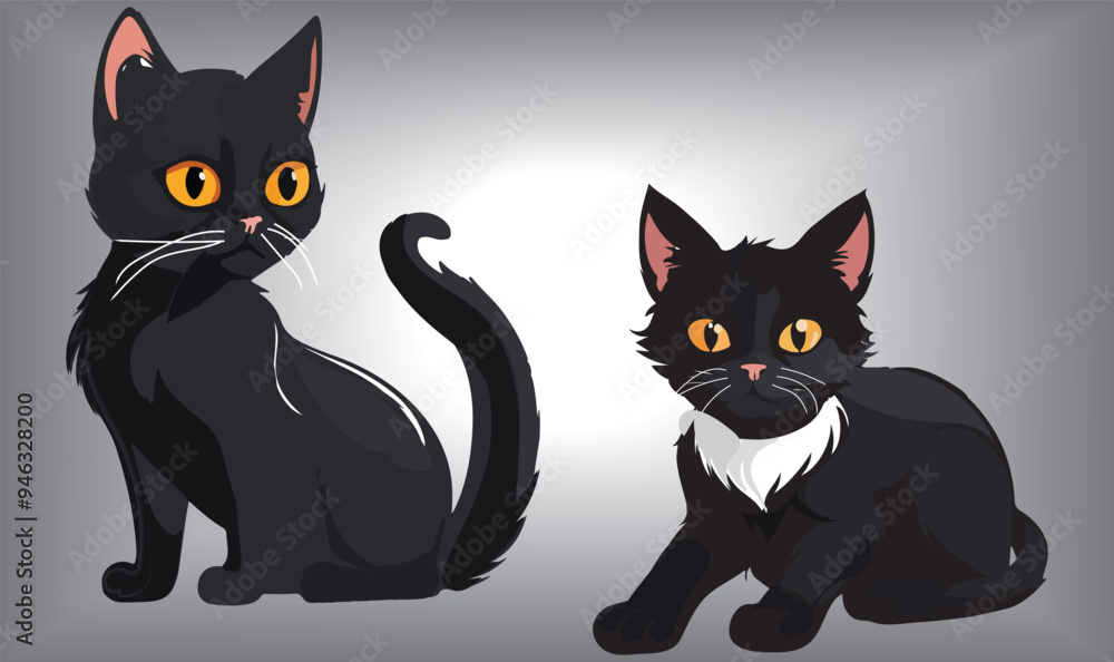 Cat Animal Cartoon Vector Design. Cat Animal Cartoon Vector Design.