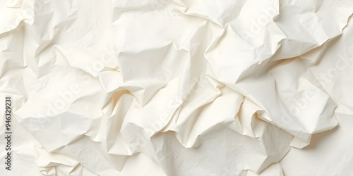 Wallpaper Mural Close-up of crumpled white or beige paper with detailed creases and folds, perfect for vintage-themed designs, handmade crafts, eco-friendly branding, or adding texture to minimalist projects. Torontodigital.ca