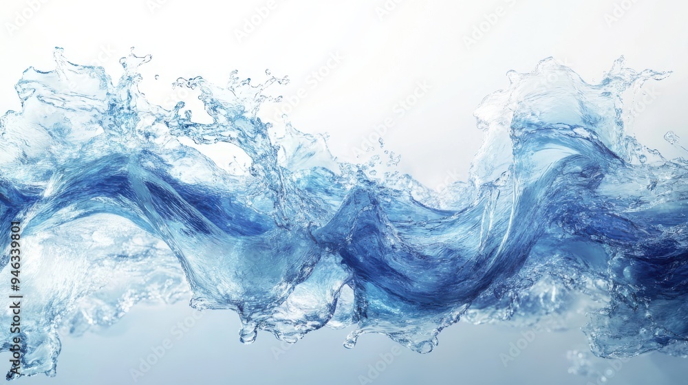 Magical water elemental with swirling water tendrils, ethereal droplets, studio lighting, seamless white background, Magical water elemental with swirling water tendrils, ethereal droplets, studio lighting, seamless white background,