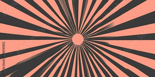 sunburst Samlon and black retro circus background with sunburst  photo