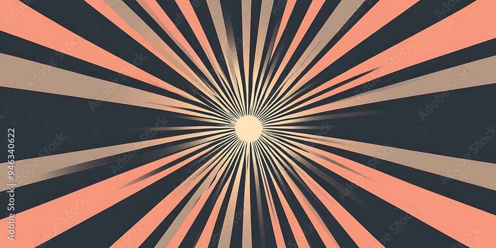 Fototapeta premium sunburst Samlon and black retro circus background with sunburst 