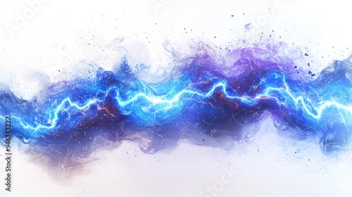 lightning elemental with intricate electric patterns, intense blue aura, bright spotlight,