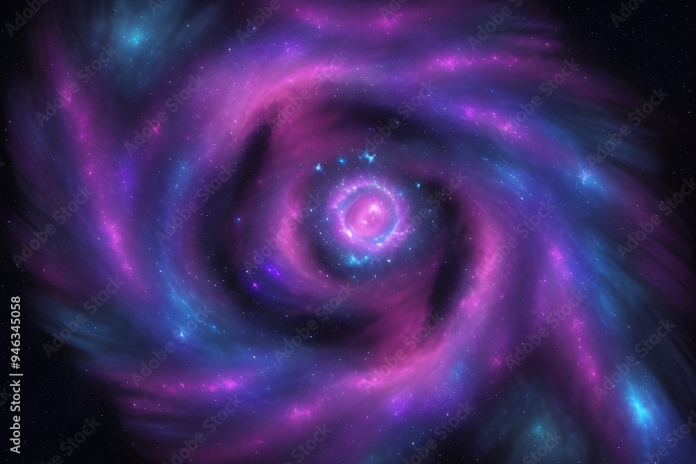 Swirlin dynamic vortex of cosmic energy background with vibrant shades