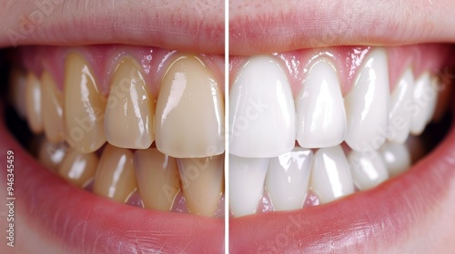 Transformative teeth cleaning results  before and after images highlighting whitening benefits photo