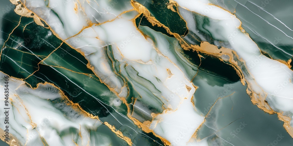 Emerald marble with gold fissures texture Emerald marble with gold fissures texture