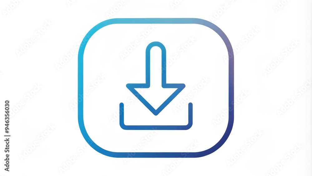 Sleek, modern download icon with a bold, editable stroke outline, isolated on a clean white background, perfect for digital and tech-related designs and presentations. Sleek, modern download icon with a bold, editable stroke outline, isolated on a clean white background, perfect for digital and tech-related designs and presentations.