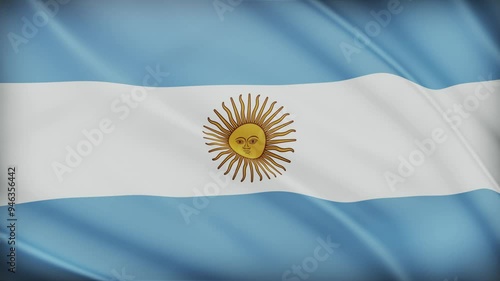 Argentina Flag Waving in the Wind: A Realistic 4K Display of National Pride