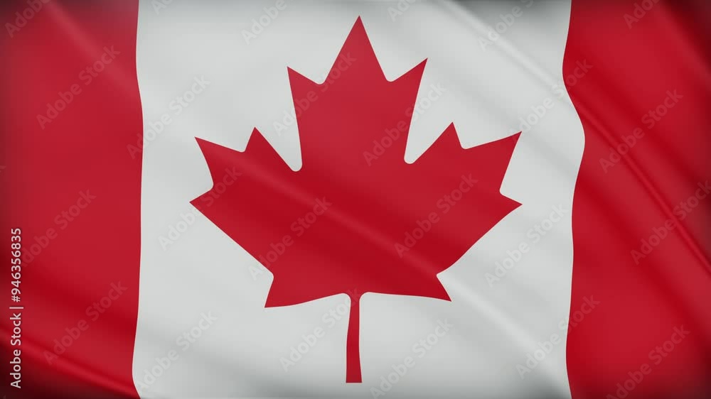 Canada Flag Waving in the Wind: A Realistic 4K Display of National Pride Canada Flag Waving in the Wind: A Realistic 4K Display of National Pride