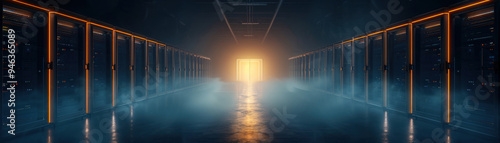 Hightech cloud data center, studio lighting emphasizing design and technology, cloud, data, technology, studio lighting, sophisticated data management