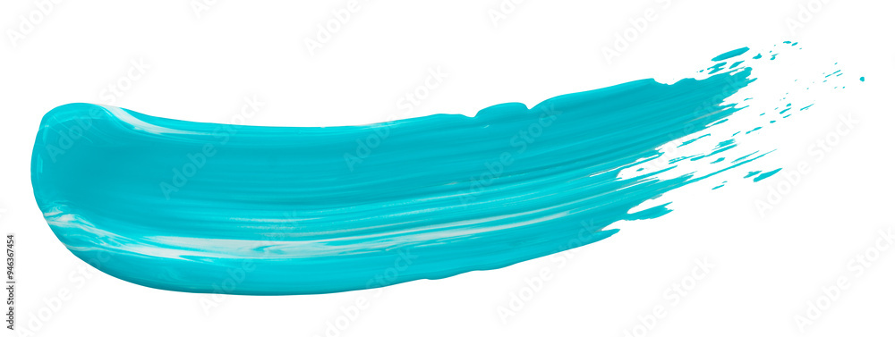 Shiny light blue liquid brush strokes isolated on transparent background Shiny light blue liquid brush strokes isolated on transparent background
