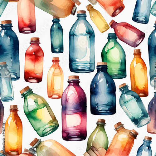 Bottle Ilustration Painting Background Very Cool
