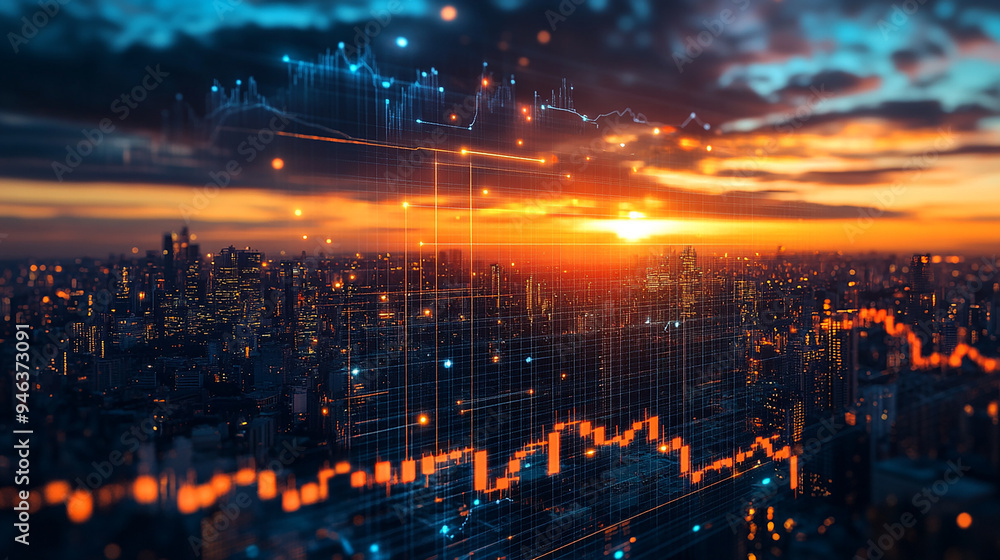 Fototapeta premium The rise of digital currencies is reshaping the landscape of global financial markets.