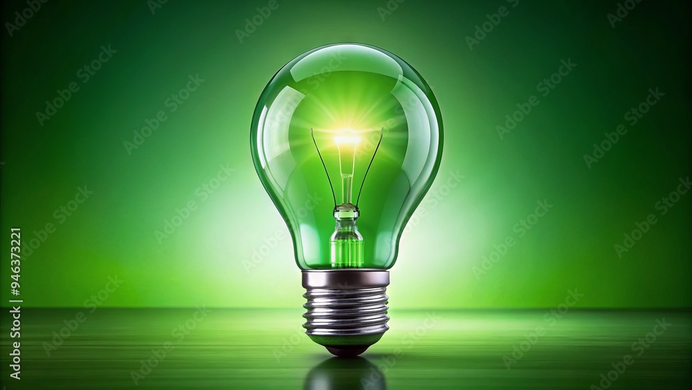 Vibrant green light bulb glows brightly on a soft, gradient green background, symbolizing innovative ideas, creativity, and eco-friendly solutions in a modern, technological context. Vibrant green light bulb glows brightly on a soft, gradient green background, symbolizing innovative ideas, creativity, and eco-friendly solutions in a modern, technological context.