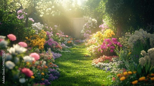 A garden bursting with flowers in various stages of bloom, highlighting the beauty of nature's cycles.