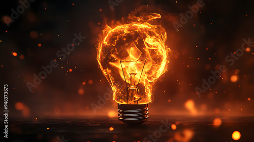 Glühbirne, Feuer, Idee, Inspiration, Hitze, Energie, Glühen, Licht, Kreativität, Innovation, Funkeln, Flammen, Glühen, Energie, Elektrizität, Explosion, Konzept, Intensität, Hitze, Flamme