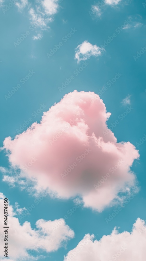 A pink and white cloud that is in the sky A pink and white cloud that is in the sky