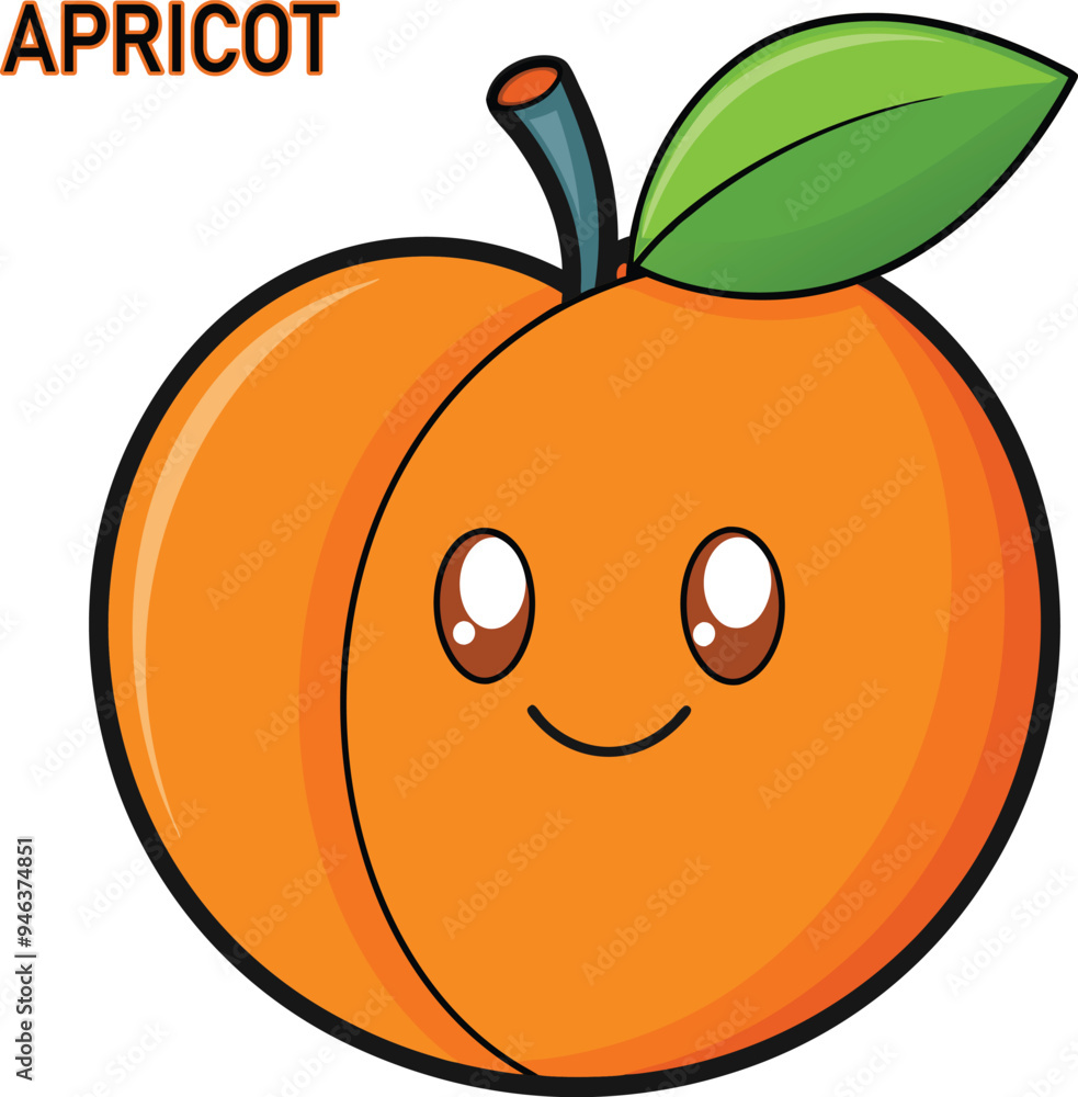 apricot fruits cartoon vector art illustration design apricot fruits cartoon vector art illustration design