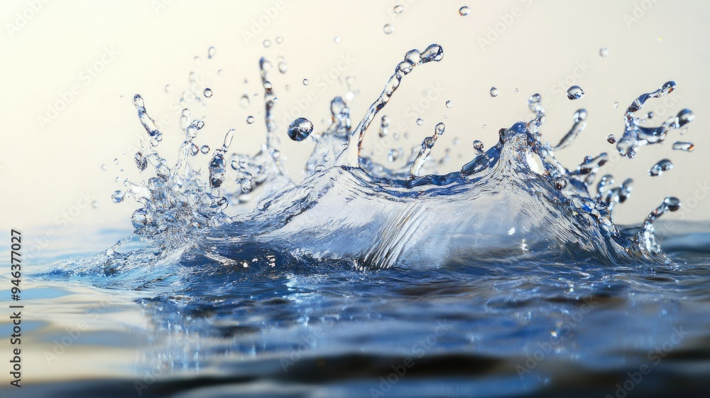 A vivid splash of water, frozen in time, capturing the essence of clarity and the moment's fleeting nature. A vivid splash of water, frozen in time, capturing the essence of clarity and the moment's fleeting nature.