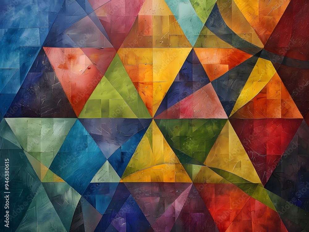 Abstract Colorful Geometric Pattern. Abstract Colorful Geometric Pattern.