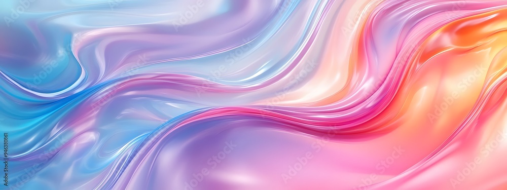 Colorful pastel swirls of liquid cream against an abstract background. Soft and smooth color waves for a creative design Colorful pastel swirls of liquid cream against an abstract background. Soft and smooth color waves for a creative design