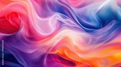 Wallpaper Mural Colorful abstract waves with fluid motion, ideal for creating a lively and energetic atmosphere. Torontodigital.ca