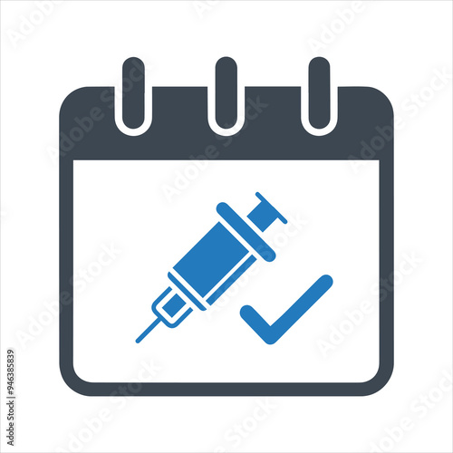 Vaccine certificate icon. Vaccination status. Medical card icon