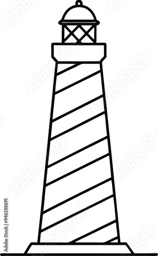 Color a vibrant striped tall lighthouse and let your imagination set sail on ocean waves with this book
