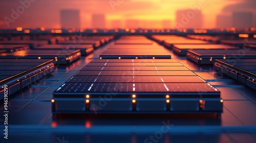 Installation of solar battery storage in a commercial building