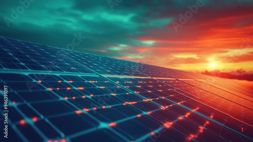 Solar battery storage system providing renewable energy autonomy for a sustainable community