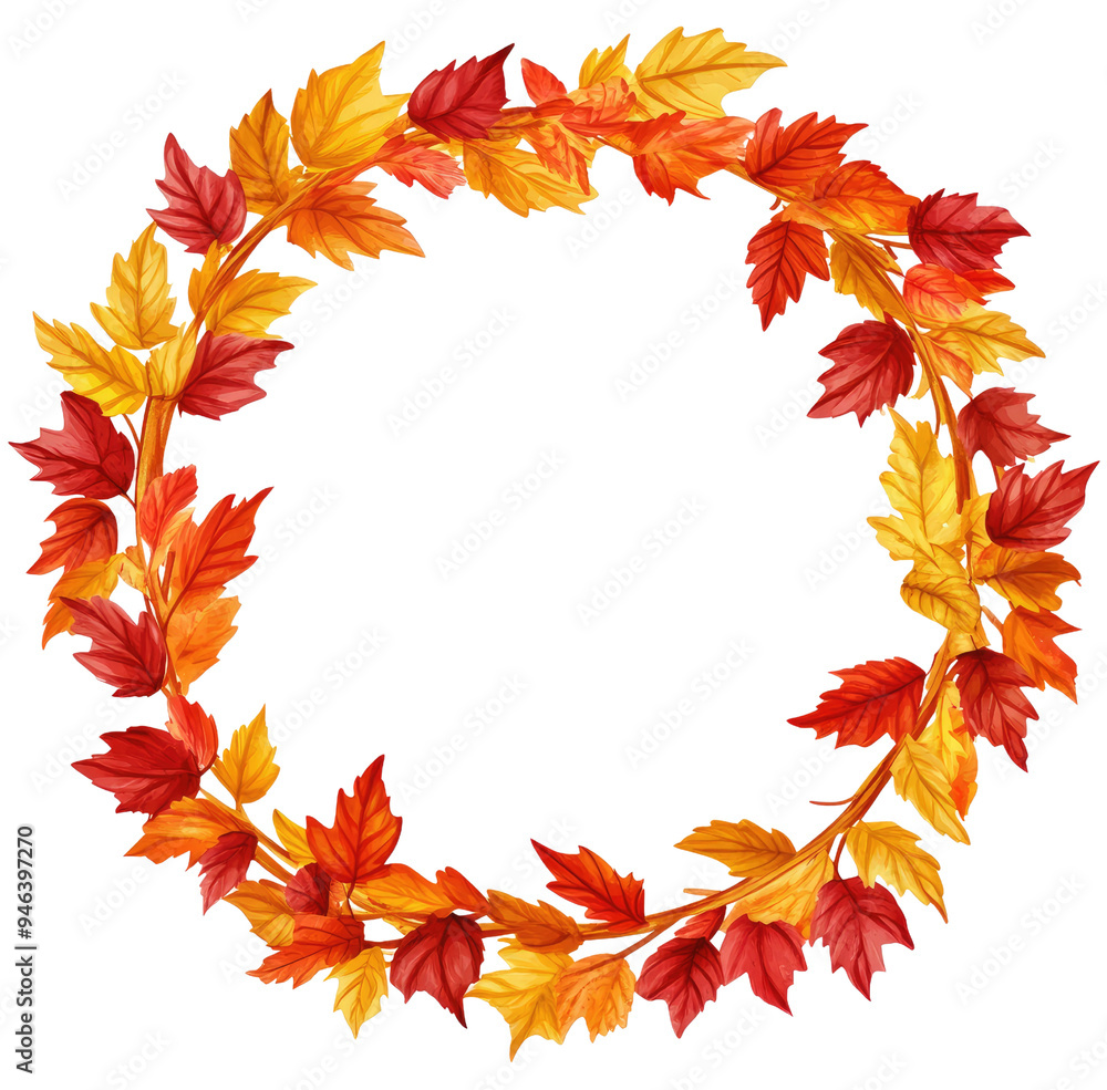 Rounded Autumn Leaves Frame Clip Art, Vibrant Fall Colors on Transparent or White Background. Halloween or Thanksgiving Seasonal Decorations and Crafts for Banner or Poster Rounded Autumn Leaves Frame Clip Art, Vibrant Fall Colors on Transparent or White Background. Halloween or Thanksgiving Seasonal Decorations and Crafts for Banner or Poster