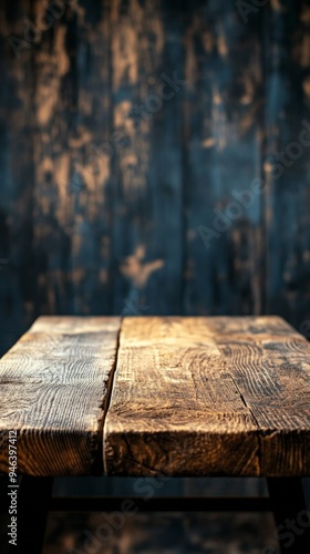 Dark Wooden Table Textured Background