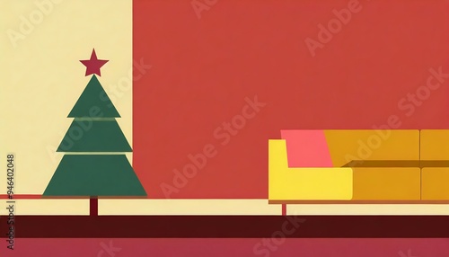 Colorful abstract artistic image of Christmas