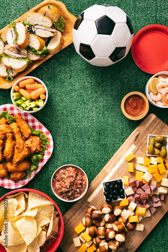 Sports: Soccer Cup Championship Tailgate Party Background
