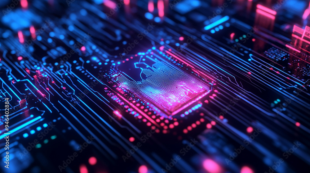 Obraz premium AI is playing a crucial role in enhancing cybersecurity and protecting business data.