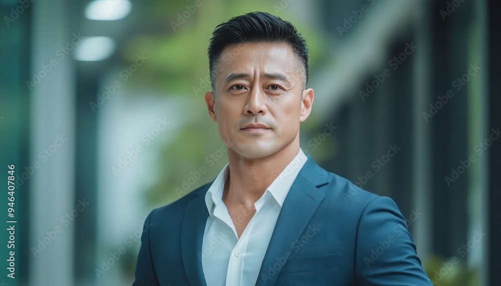 Confident professional in a modern urban setting during a bright afternoon Confident professional in a modern urban setting during a bright afternoon