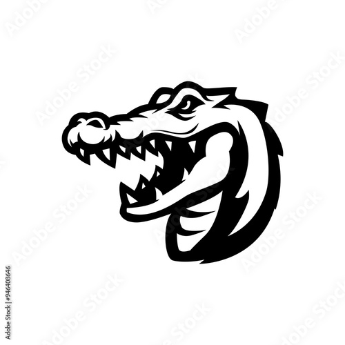 crocodile head vector