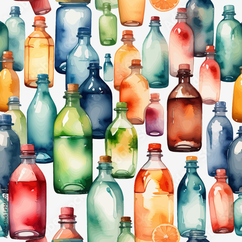 Bottle Ilustration Painting Background Very Cool
