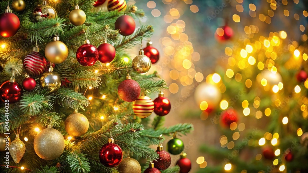 Beautiful Christmas Trees with Ornaments and Star Toppers in a Warm, Festive Setting Beautiful Christmas Trees with Ornaments and Star Toppers in a Warm, Festive Setting