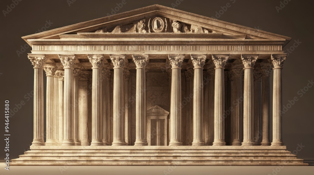 Obraz premium Ancient Roman Temple with Corinthian Columns