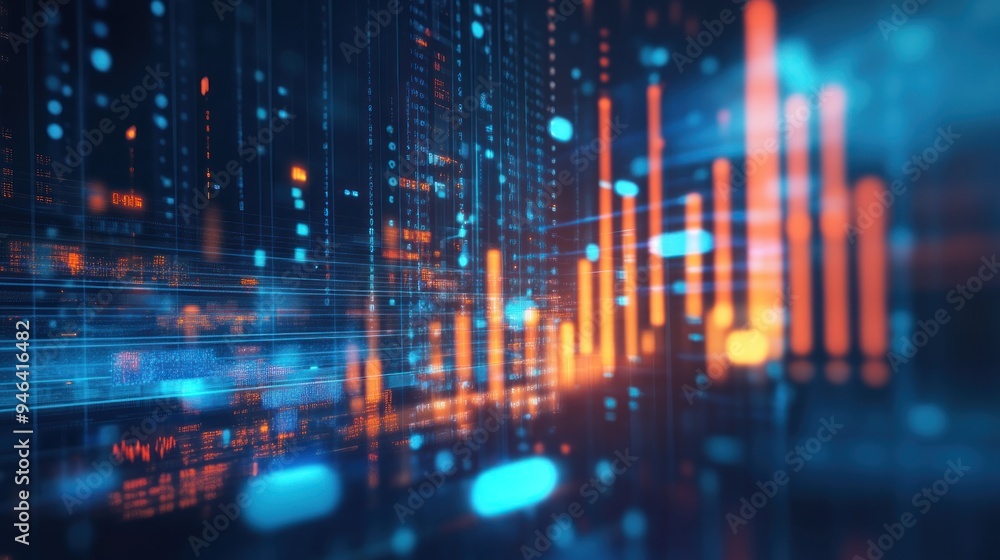 Abstract Digital Background with Blurry Lines and Lights Abstract Digital Background with Blurry Lines and Lights