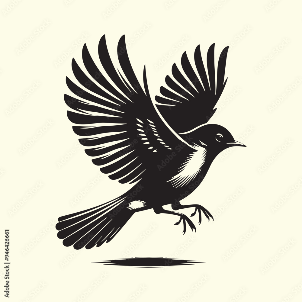 Black Silhouette of an American Robin Bird - Vector
Illustration with Transparent Background Black Silhouette of an American Robin Bird - Vector
Illustration with Transparent Background
