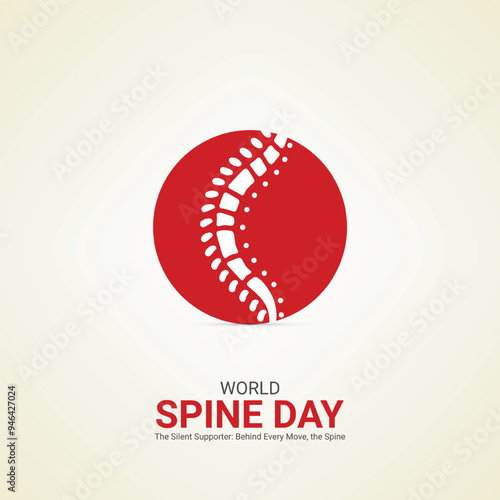 Creative Spine Day ads design. World Spine Day, Celebrated in United States in October 16, vector, 3d illustration