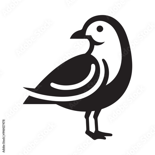 High-Quality Grey Gull Silhouette Vectors – Ideal for Print & Digital Use photo