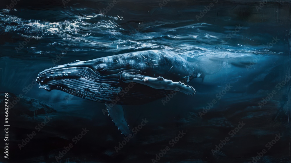Fototapeta premium Humpback Whale Underwater