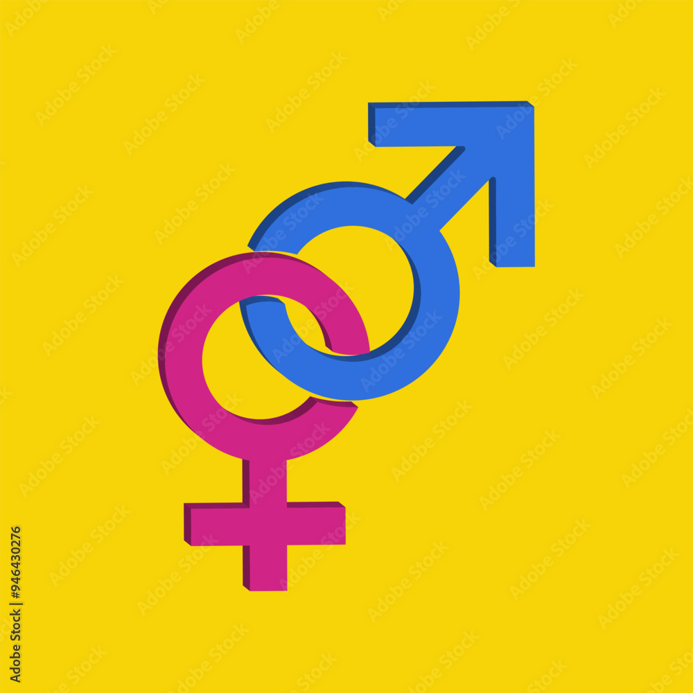 Line icon of joint male and female gender signs. Mars and Venus symbol Line icon of joint male and female gender signs. Mars and Venus symbol