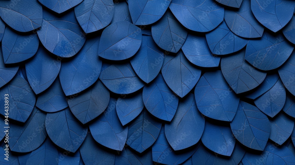 Abstract Blue Leaf Pattern Background Abstract Blue Leaf Pattern Background