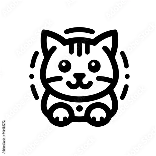 cat icon in white background.