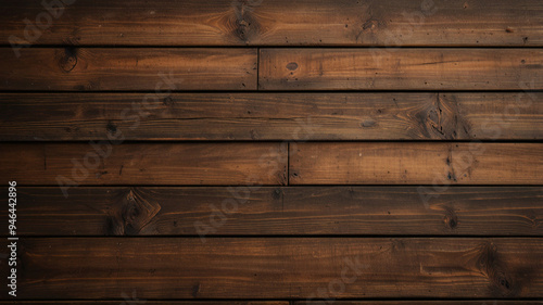Fondo de tablón de madera de color marrón oscuro, papel tapiz. Antiguo fondo de madera con textura oscura grunge, la superficie de la antigua textura de madera marrón, vista superior de paneles.	
