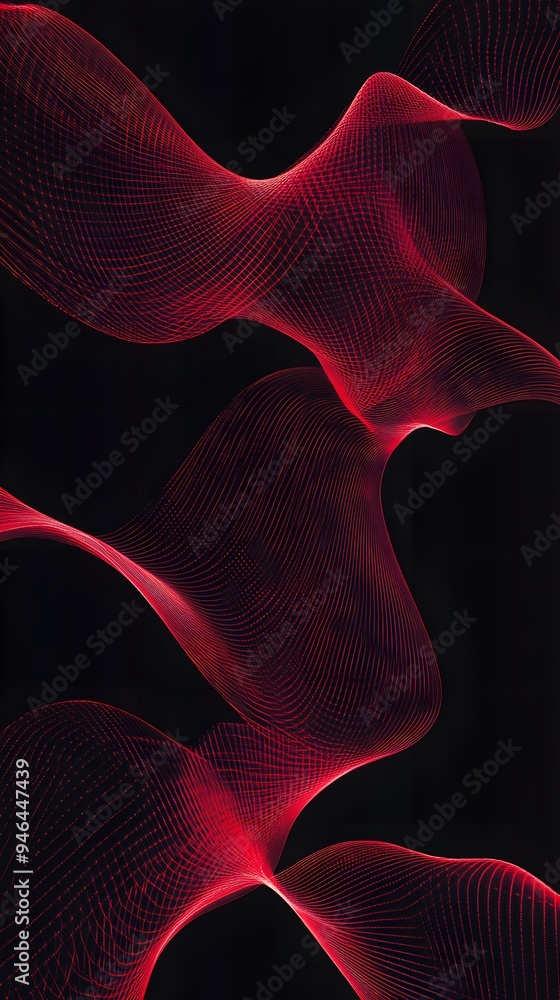 Red Radio Frequency Waves on Black Background, Abstract Image, Texture, Pattern Background, Wallpaper, Cover and Screen of Smartphone, PC, Laptop, 9:16 and 16:9 Format Red Radio Frequency Waves on Black Background, Abstract Image, Texture, Pattern Background, Wallpaper, Cover and Screen of Smartphone, PC, Laptop, 9:16 and 16:9 Format