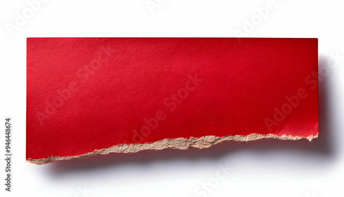 Red torn paper with ragged edges, isolated on white background. Free Download Red torn paper with ragged edges, isolated on white background. - GFXLoad
